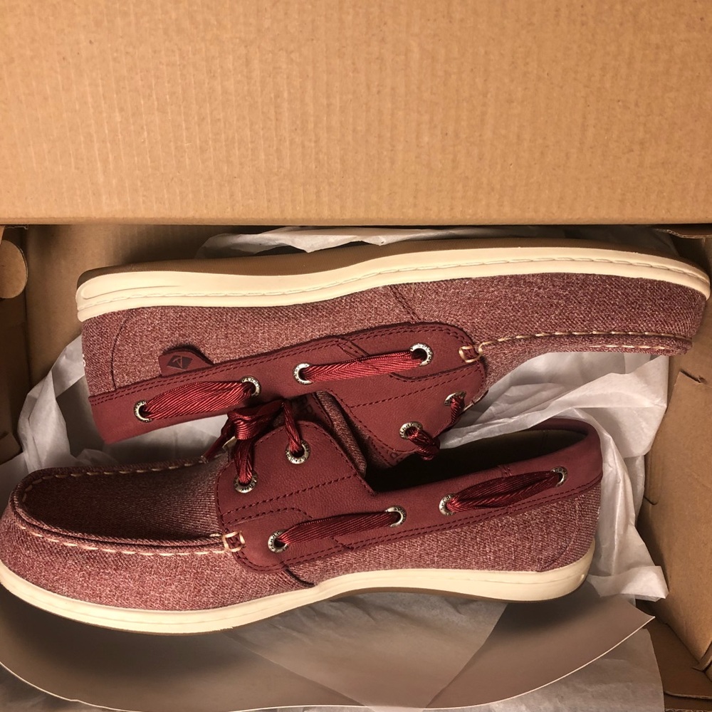 Sperry Koifish Canvas Burgundy